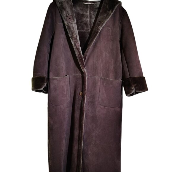 Jones New York Full Length Coat, Size Large, Brown - Picture 1 of 3
